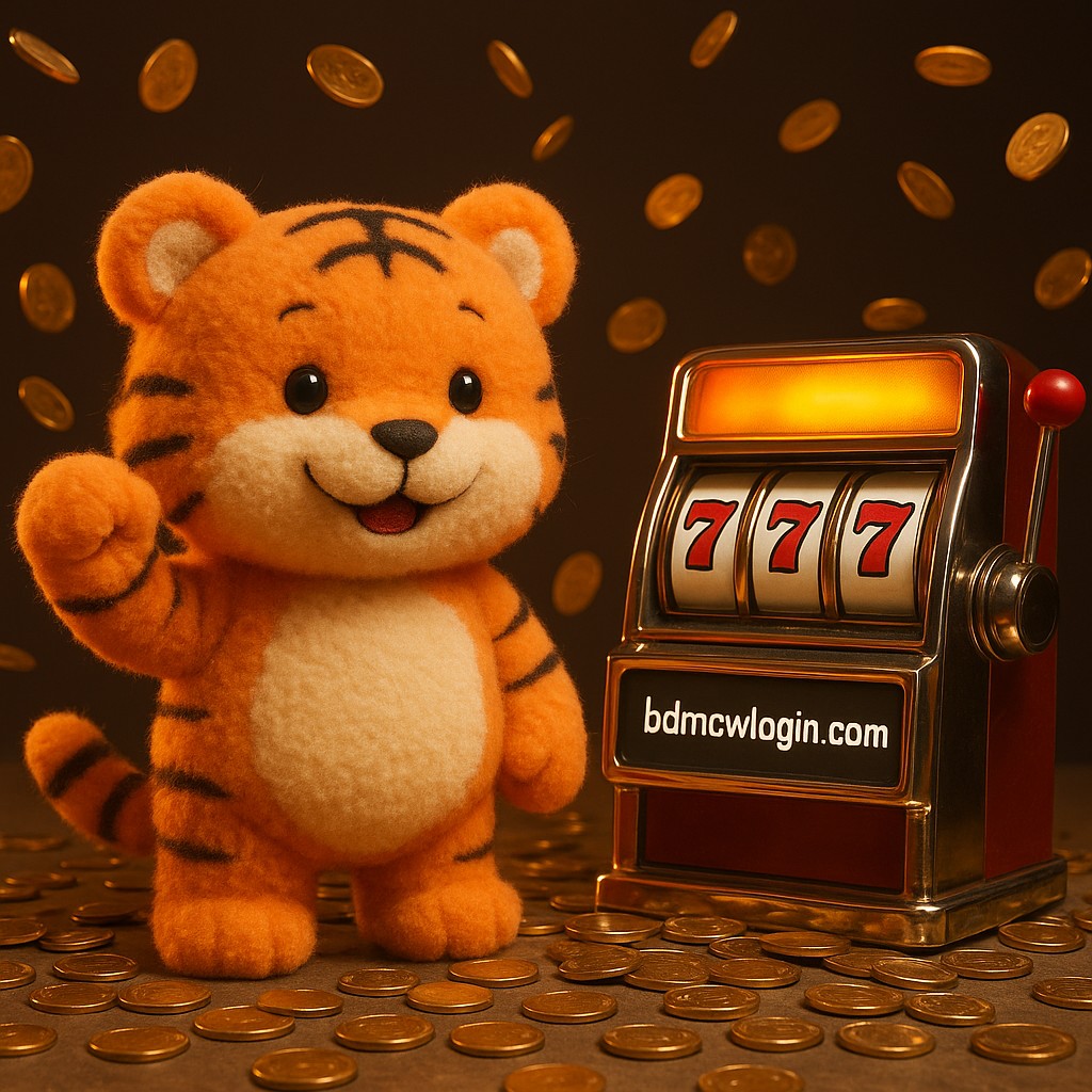 একটি বাঘশাবক mcw login-এ তার খেলার পুরস্কারে উল্লাস করছে